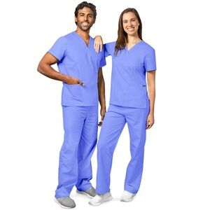 ADAR Universal Unisex Drawstring Scrub Set, Ceil Blue Size 3XL New w/Tag